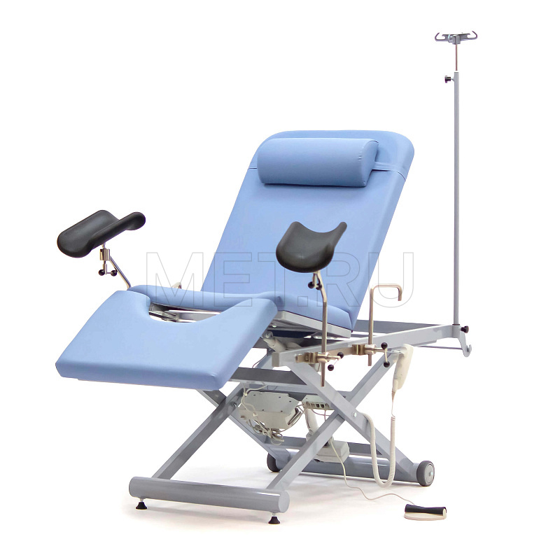 МЕТ KR 16 Гинекологическое кресло-кровать с электроприводом и со стулом для врача в комплекте МЕТ